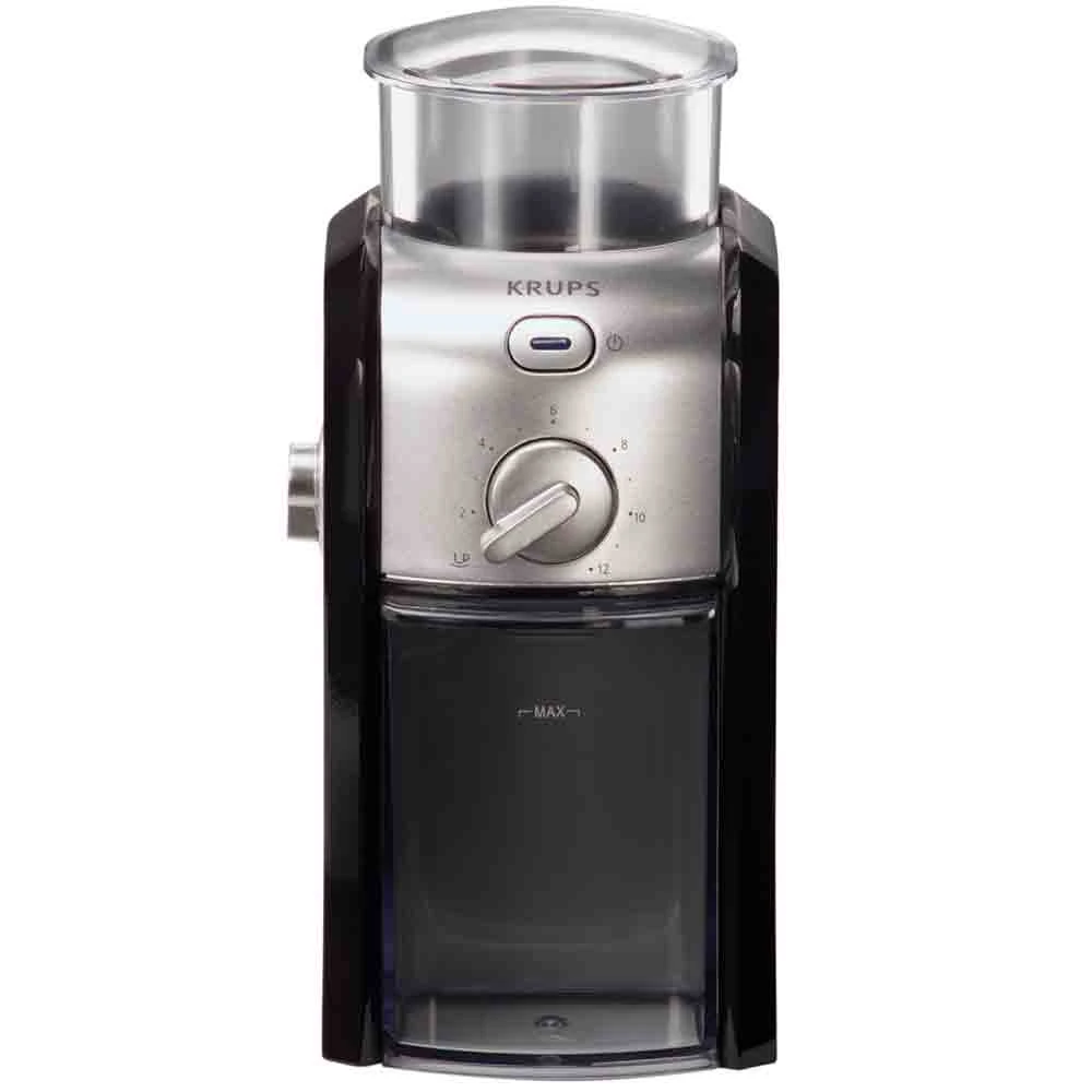 Krups GVX212 Black And Stainless Steel Burr Coffee Grinder 1 Krups GVX212 Black And Stainless Steel Burr Coffee Grinder