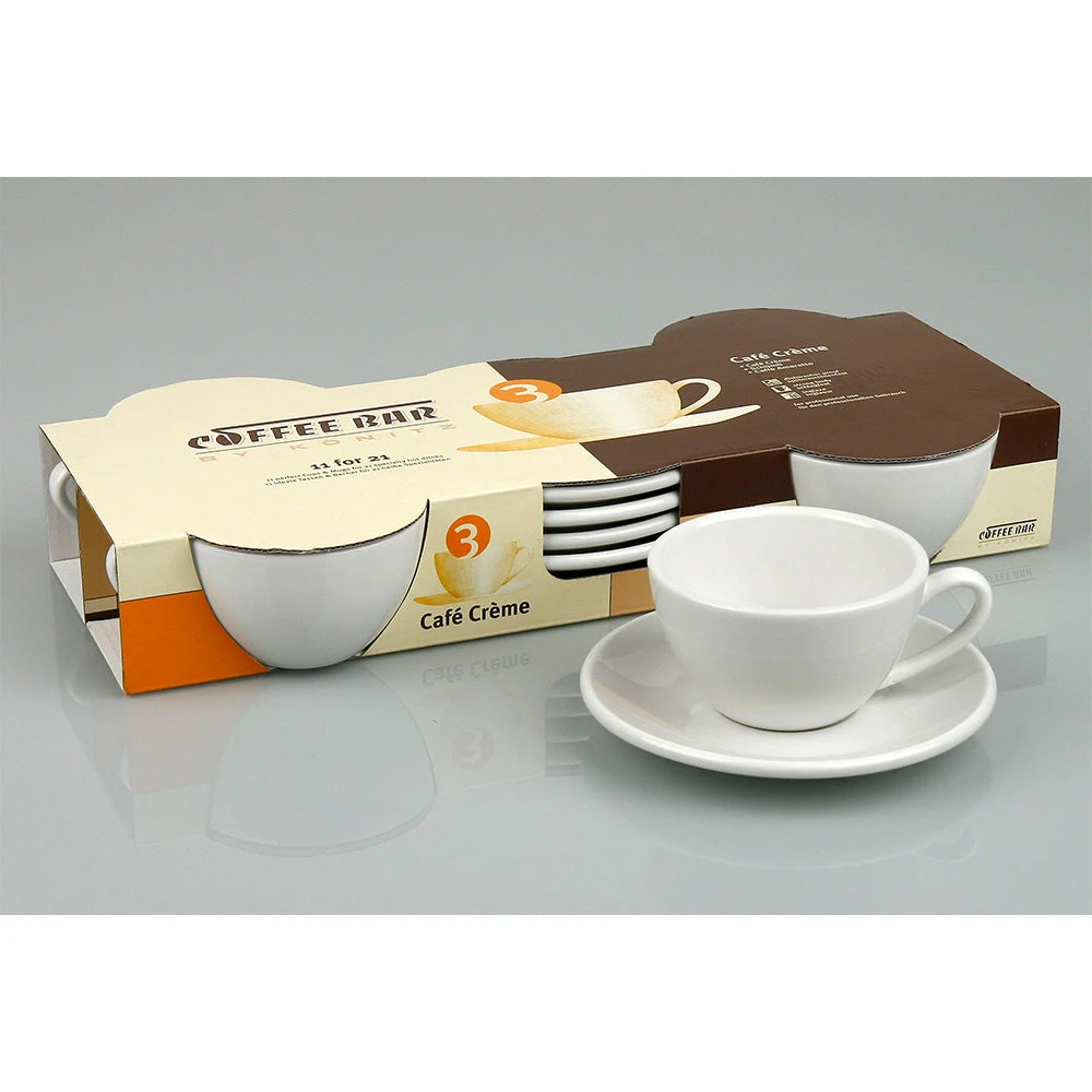 Konitz Set Of Four 7oz Cappuccino Cups & Saucers 1 Konitz Set Of Four 7oz Cappuccino Cups & Saucers
