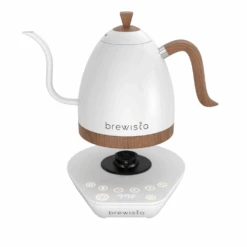 Brewista Artisan Electric Gooseneck Kettle - Pearl White -Brewroast Deals Store ArtisanKettlePearlonwhiteOffStand