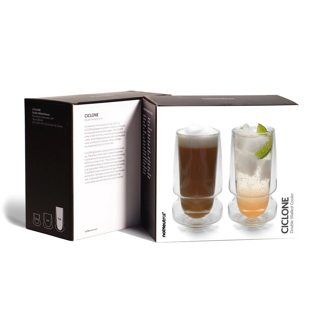NotNeutral CICLONE Cooler 10oz Double Walled Cups - Set Of 2 2 NotNeutral CICLONE Cooler 10oz Double Walled Cups - Set Of 2 - Image 2
