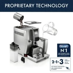 DeLonghi Dinamica LatteCrema Espresso Machine -Brewroast Deals Store ECAM35075SIDinamicaiconsProprietary Tech