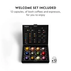 Nespresso Vertuo Next Premium Espresso Machine By DeLonghi - Black Rose Gold -Brewroast Deals Store ENV120BWelcomeSet