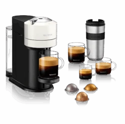 Nespresso Vertuo Next Espresso Machine By DeLonghi With Aeroccino - White -Brewroast Deals Store ENV120WAE 02