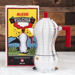 Illy Alessi Pulcina 3 Cup Moka Pot - Red -Brewroast Deals Store IMG 5951