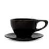 NotNeutral Large Latte Cup And Saucer - Matte Black