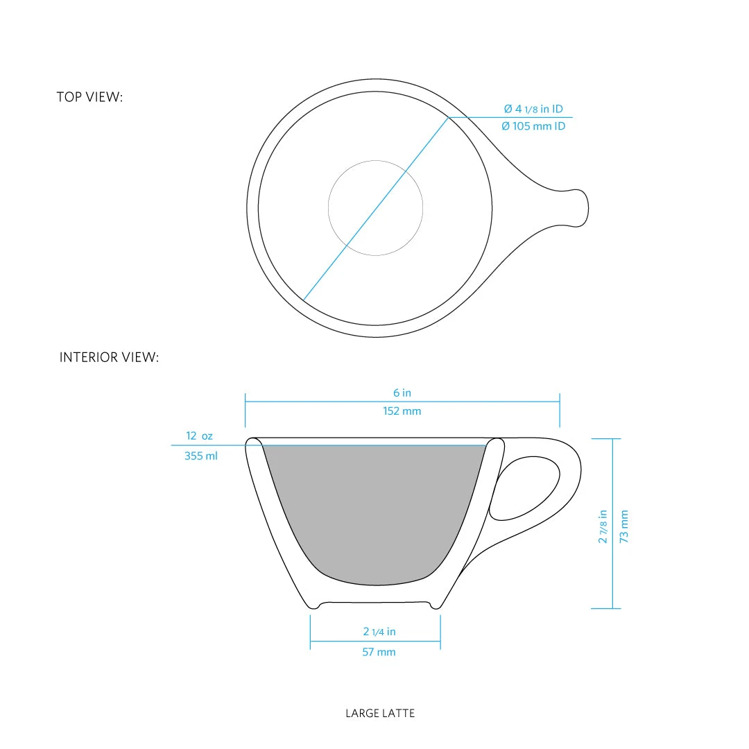 NotNeutral Large Latte Cup And Saucer - Matte Black 2 NotNeutral Large Latte Cup And Saucer - Matte Black - Image 2