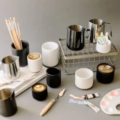 Fellow Eddy Steaming Pitcher 18oz - Graphite 10 Fellow Eddy Steaming Pitcher 18oz - Graphite -Brewroast Deals Store MontyEddyxLatteArt FullLineUp PSD 2 04a7038d d927 4b3d bafd c35d05309d39