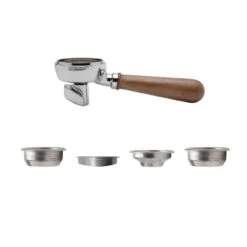 Lelit 58mm Double Spout Coffee Slide Portafilter - Walnut -Brewroast Deals Store PDCPF15 DNA2