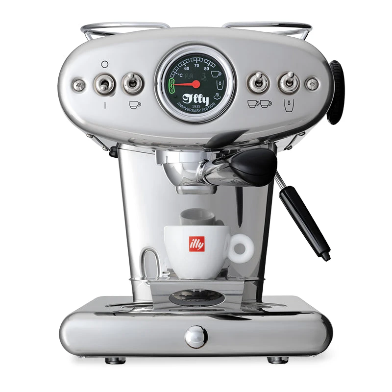 Illy X1 Anniversary E.S.E. Pod & Ground Coffee Machine - Stainless 1 Illy X1 Anniversary E.S.E. Pod & Ground Coffee Machine - Stainless