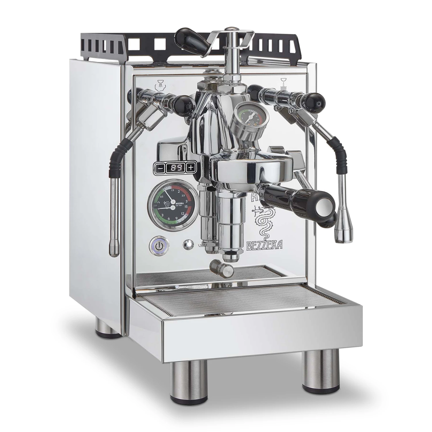 Bezzera Aria PID Espresso Machine With Flow Control - Pure Steel 1 Bezzera Aria PID Espresso Machine With Flow Control - Pure Steel