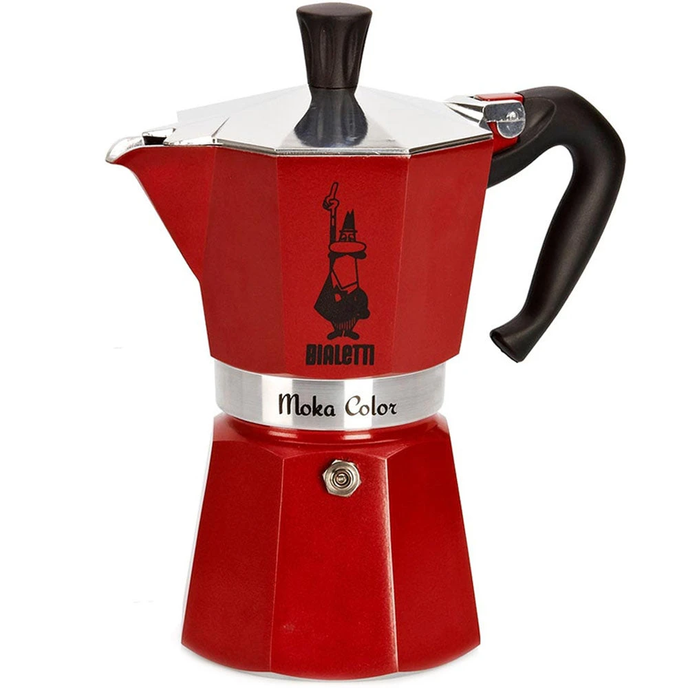 Bialetti Moka Express Rosso 6-Cup Moka Pot 1 Bialetti Moka Express Rosso 6-Cup Moka Pot