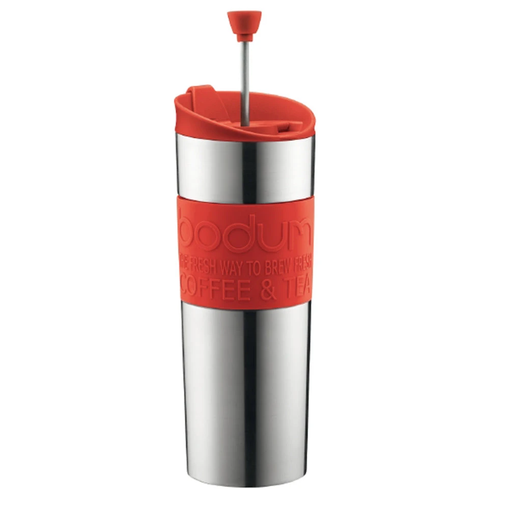Bodum 15oz Traveling French Press Coffee Maker In Red 1 Bodum 15oz Traveling French Press Coffee Maker In Red