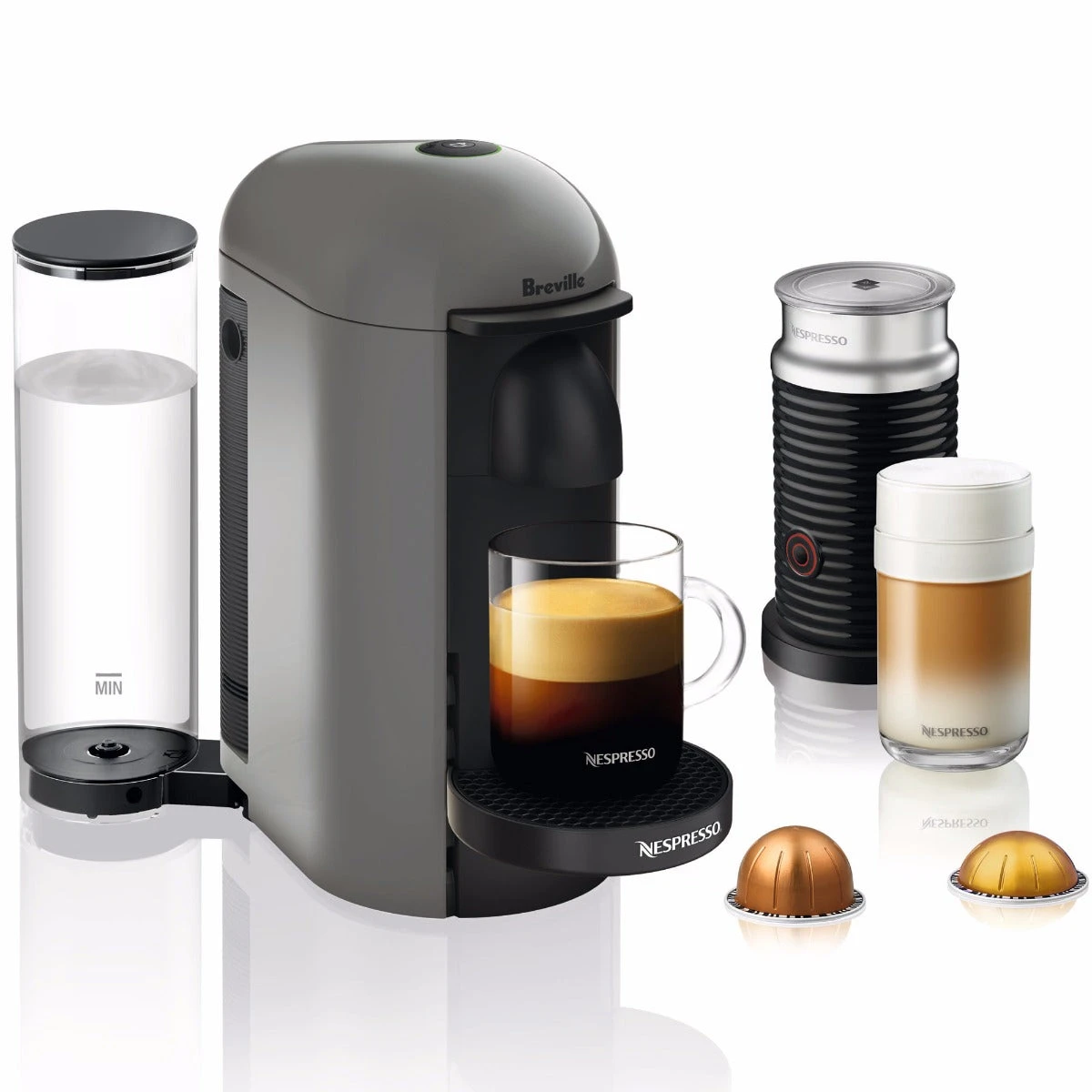 Nespresso VertuoPlus And Aeroccino Bundle In Gray 1 Nespresso VertuoPlus And Aeroccino Bundle In Gray