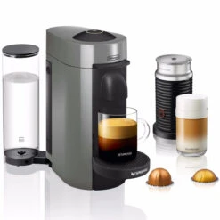 Nespresso VertuoPlus And Aeroccino Bundle In Grey